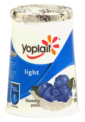 Yoplait Light blueberry patch fat free yogurt 6 ounce
