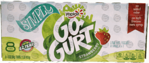 Yoplait Simply GoGurt strawberry low fat gogurt tubes, 8 pk., box 8 pack