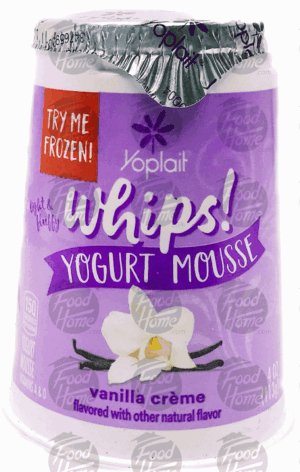 Yoplait Yogurt Mousse vanilla creme yogurt, cup 4 ounce
