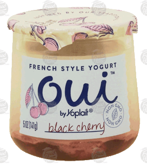 Yoplait Oui black cherry french style yogurt 5 ounce