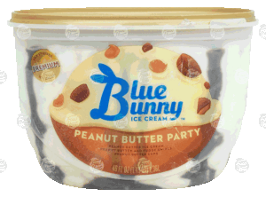Blue Bunny peanut butter party ice cream with fudge swirl 1.43 quart