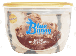 Blue Bunny Super Fudge Brownie chocolate ice cream, fudge swirls, brownie chunks 46 fluid ounce