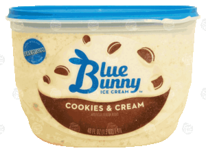 Blue Bunny cookies & cream ice cream 1.5 quart