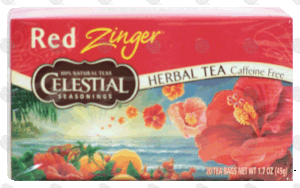 Celestial Seasonings Red Zinger 100% natural herb tea, caffeine free, 20 tea bags 1.7 ounce