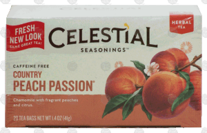 Celestial Seasonings country peach passion caffeine free herbal tea 1.4 ounce
