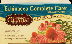 Celestial Seasonings Echinacea Complete Care wellness tea herbal supplement, caffeine free, 20-bags 1.4 ounce