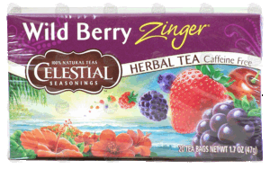 Celestial Seasonings Zinger wild berry flavored caffeine free herbal tea, 20-bags 1.7 ounce