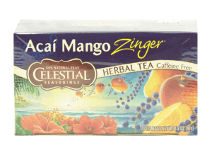 Celestial Seasonings Zinger acai mango herbal tea, caffeine free, 20-bags 1.5 ounce