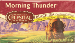 Celestial Seasonings Morning Thunder black tea with energizing, healthy mate, contains caffeine, 20-bags 1.4 ounce