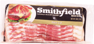 Smithfield thick sliced bacon, naturally hickory smoked 16 ounce