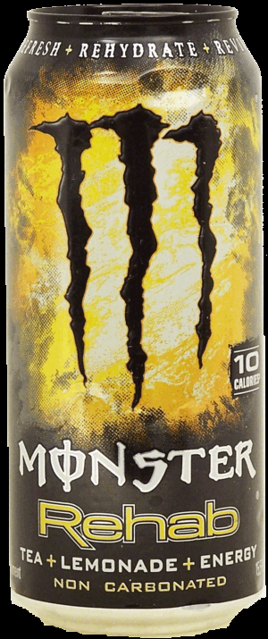 Monster Rehab tea+lemonade+energy, non carbonated 15.5 fluid ounce