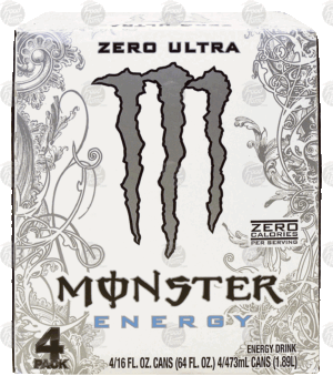 Monster Zero Ultra energy drink, 16-fl. oz. cans 4 pack