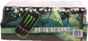 Monster carbonated energy drink, original, 16-fl. oz. cans 24 pack
