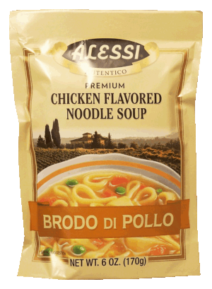 Alessi Authentico chicken flavored noodle soup dry mix 6 ounce