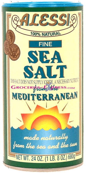Alessi 100% natural mediterranean sea salt fine crystals 24 ounce