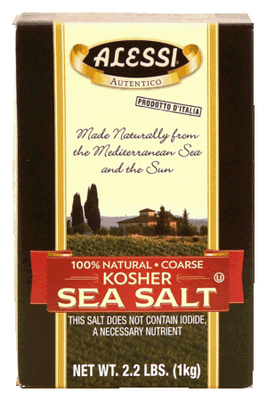 Alessi Authentico kosher sea salt, coarse 2.2 pound