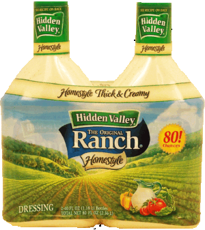 Hidden Valley Homestyle thick & creamy original ranch dressing, 40-fl. oz. plastic bottles 2 pack