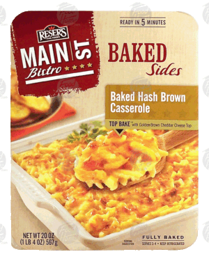 Reser's Main St. Bistro baked hash brown casserole with cheddar cheese top 20 ounce