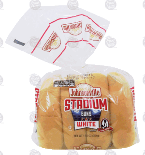 Johnsonville Stadium white hot dog buns, 8-count 12.5 ounce