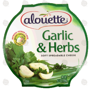 Alouette garlic & herbs soft spreadable cheese 6.5 ounce