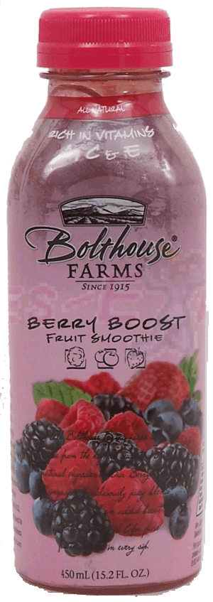 Bolthouse Farms berry boost fruit smoothie, 100% fruit juice 15.2 fluid ounce