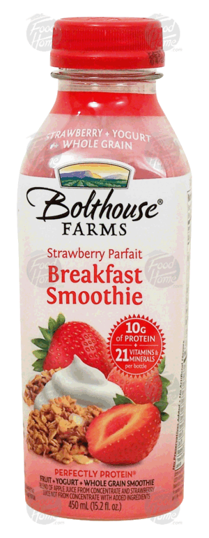 Bolthouse Farms strawberry parfait breakfast smoothie 15.2 fluid ounce