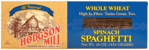 Hodgson Mill All Natural spinach spaghetti whole wheat high fiber 16 ounce