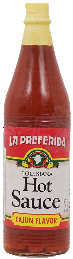 La Preferida hot sauce cajun flavor, louisiana 12 ounce