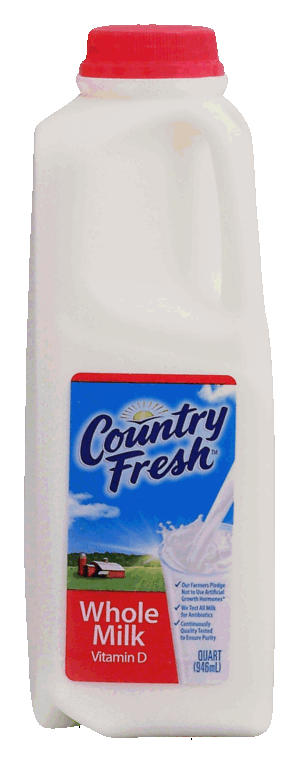 Country Fresh vitamin D whole milk 1 quart