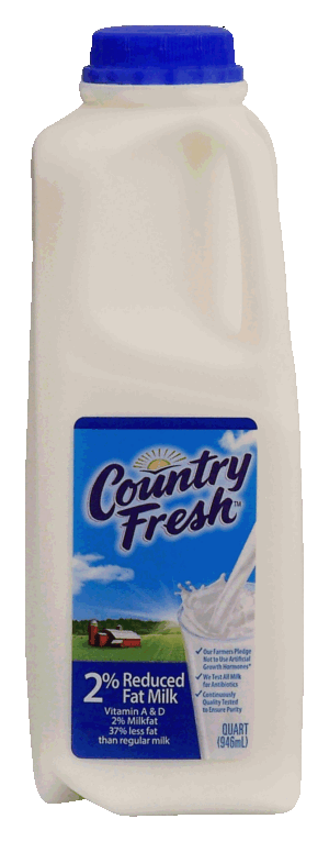 Country Fresh 2% reduced fat milk 1 quart