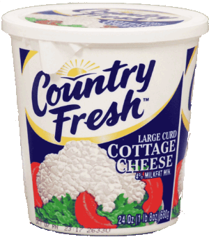 Country Fresh large curd cottage cheese 4% milkfat min. 24 ounce