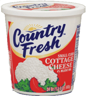 Country Fresh small curd cottage cheese, 4% milkfat min. 24 ounce