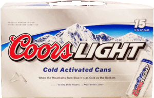 Coors Light domestic beer, 12-fl. oz. cans 15 pack