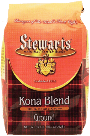 Stewart's kona blend ground coffee 12 ounce