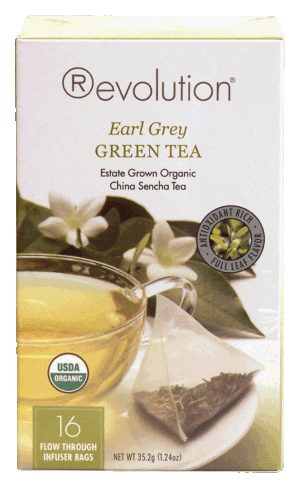 Revolution earl grey green tea, 16-bags, organic 1.24 ounce