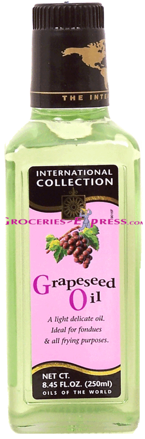 International Collection grape seed oil, a light delicate oil ideal for fondues & all frying purposes 8.45 fluid ounce