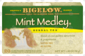Bigelow Herbal Tea Mint Medley All Natural Caffeine Free 20 count