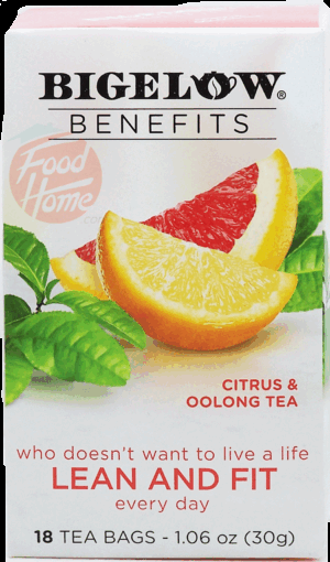 Bigelow Benefits citrus & oolong tea, lean and fit, 1.06-oz tea bags 18 count