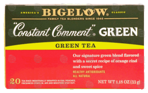 Bigelow Constant Comment(R) all natural green tea flavored with a secret recipe of orange rind and sweet spice 20 count