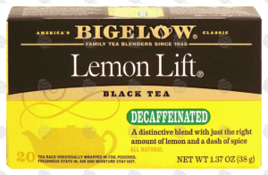 Bigelow Lemon Lift all natural decaffeinated black tea 20 count
