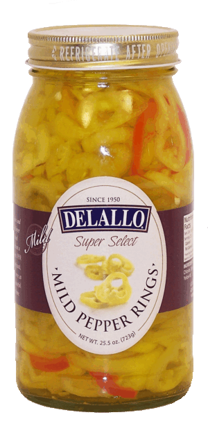 Delallo Super Select mild pepper rings 25.5 ounce