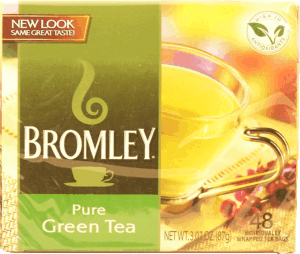 Bromley pure green tea, 48 individually wrapped tea bags 3.07 ounce