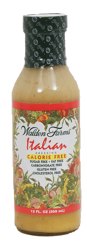 Walden Farms italian dressing, calorie free, sugar free, carb free, gluten free, cholesterol free 12 fluid ounce