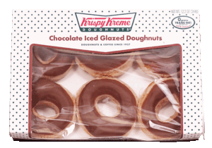 Krispy Kreme chocolate iced glazed doughnuts 6 count