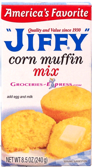 Jiffy corn muffin mix, add egg and milk 8.5 ounce