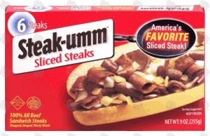 Steak-umm 6 sliced steaks, thinly sliced 9 ounce