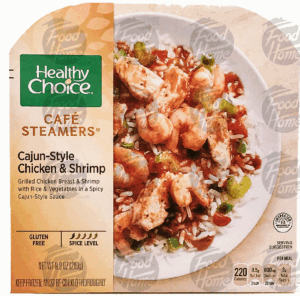 Healthy Choice Cafe Steamers cajun style chicken & shrimp with rice and vegetables entree 9.9 ounce