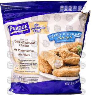 Perdue crispy chicken strips, frozen bag 26 ounce