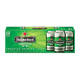 Heineken lager beer, non-slip grip cans, 12-oz 12 pack