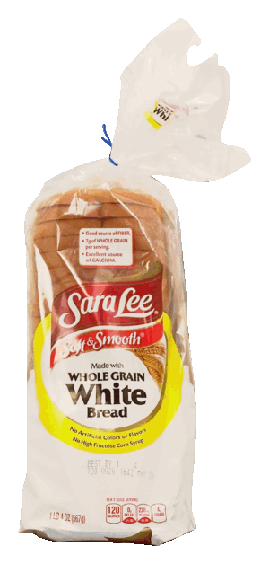 Sara Lee Soft & Smooth whole grain white sliced bread loaf 20 ounce